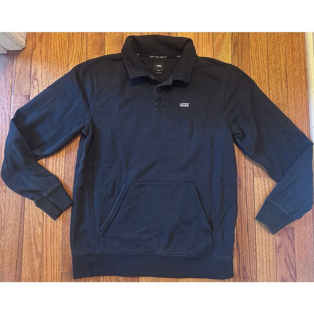 Vans Pull over With Collar and Buttons size SMALL Black